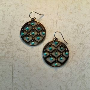 Silpada earrings, Sterling & stone